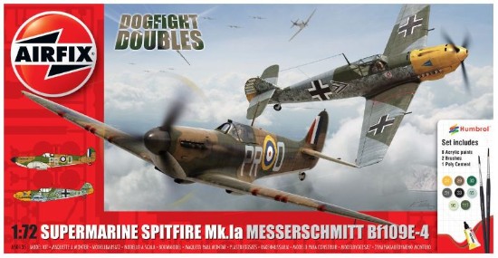 Immagine di SPITFIRE Mk.1a & MESSERSCHMITT BF109E-4 DOGFIGHT GIFT SET KIT 1:72