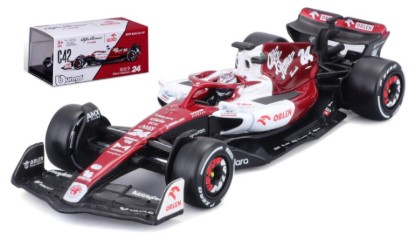 Immagine di ALFA ROMEO F1 C42 N.24 GUANYU ZHOU 2022 SIGNATURE W/HELMET 1:43
