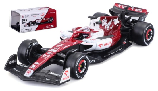 Immagine di ALFA ROMEO F1 C42 N.24 GUANYU ZHOU 2022 SIGNATURE W/HELMET 1:43