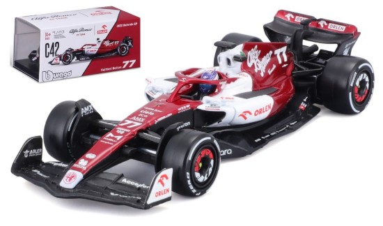 Immagine di ALFA ROMEO F1 C42 N.77 VALTTERI BOTTAS 2022 SIGNATURE W/HELMET 1:43