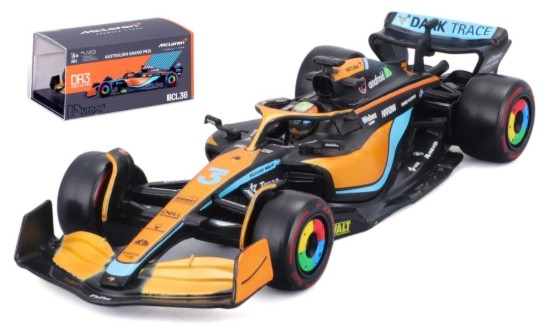 Immagine di MC LAREN MCL 36 N.N.3 DANIEL RICCIARDO 2022 SIGNATURE W/HELMET 1:43