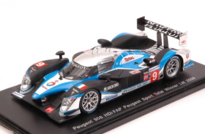 Immagine di PEUGEOT 908 N.9 WINNER LM 2009 D.BRABHAM-M.GENE -A.WURZ 1:43 REPRO
