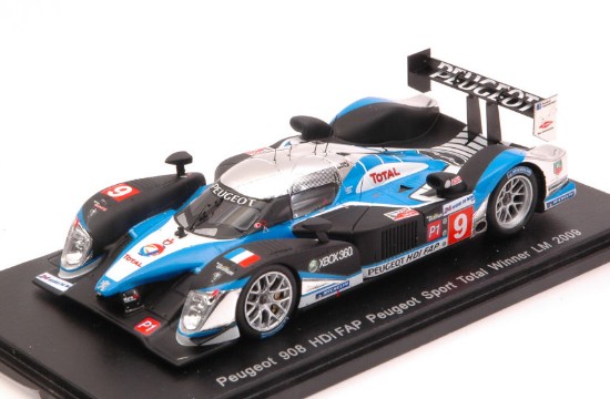 Immagine di PEUGEOT 908 N.9 WINNER LM 2009 D.BRABHAM-M.GENE -A.WURZ 1:43 REPRO