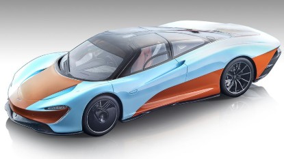 Immagine di MCLAREN SPEEDTAIL 2020 LIGHT BLUE/ORANGE 1:43