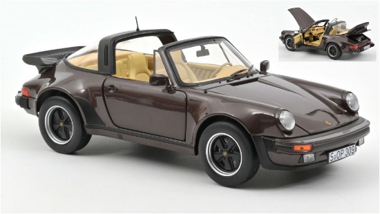 Immagine di PORSCHE 911 TURBO TARGA 1987 BROWN METALLIC 1:18