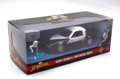 Immagine di MAZDA MIATA "MARVEL GHOST SPIDER" 1990 BLACK/WHITE 1:32