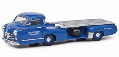 Immagine di MERCEDES RACE TRANSPORTER BLUE 1:43