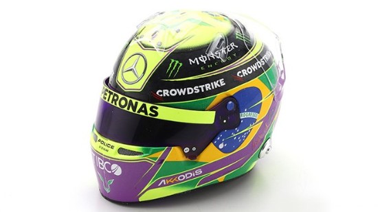 Immagine di CASCO LEWIS HAMILTON 2022 MERCEDES BRAZILIAN GP 1:5