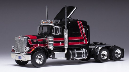 Immagine di PETERBILT 359 BLACK/RED 1973 ROUND LIGHTS 1:43