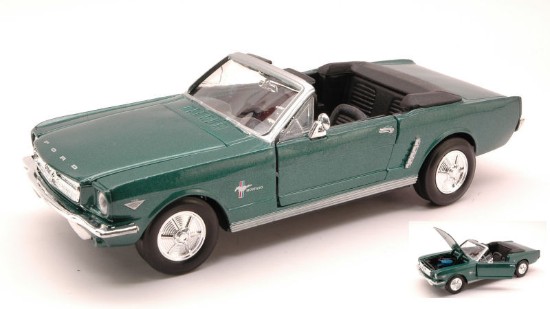 Immagine di FORD MUSTANG CONVERTIBLE 1964 METALLIC GREEN 1:24