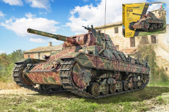 Immagine di CARRO ARMATO PESANTE P40 ANSALDO 1943-44 KIT 1:35