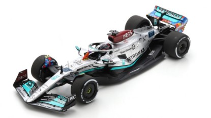 Immagine di MERCEDES F1 G.RUSSELL 2022 N.63 MIAMI GP W/ACRILIC COVER 1:18