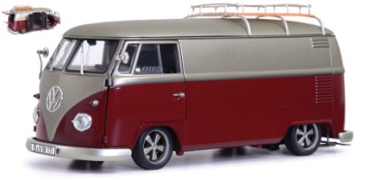 Immagine di VW T1B BUS LOWRIDER 1962 RED/GREY 1:18