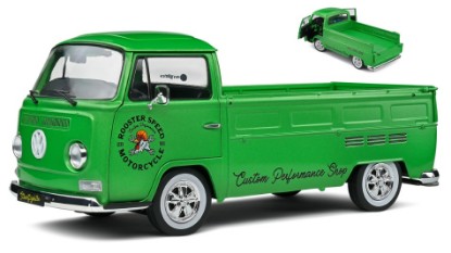 Immagine di VW T2 PICK UP ROOSTER SPEED MOTORCYCLE CUSTOM 1968 GREEN 1:18
