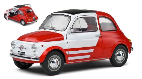 Immagine di FIAT 500 ABARTH "ROBE DI KAPPA" 1965 WHITE/RED 1:18