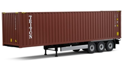 Immagine di REMORQUE PORTE CONTAINER 2021 RED 1:24
