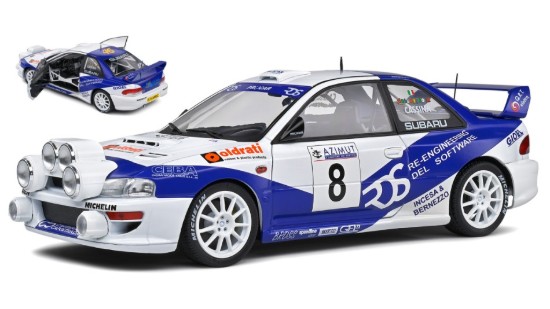 Immagine di SUBARU IMPREZA WRC99 N.8 RALLY MONZA 2000 W/LIGHTS ROSSI/CASSINA 1:18