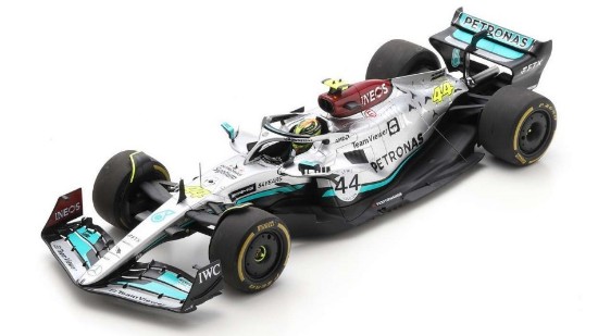 Immagine di MERCEDES F1 W13 LEWIS HAMILTON 2022 N.44 BELGIAN GP 1:18