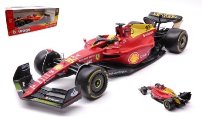 Immagine di FERRARI F1-75 N.16 C.LECLERC MONZA 2022 75th ANNIV.W/HELMET 1:18
