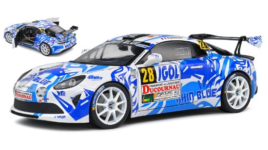 Immagine di ALPINE A110 N.28 RALLY DU VAR 2021 NIGHT VERSION DELEC./DE CASTELLI 1:18