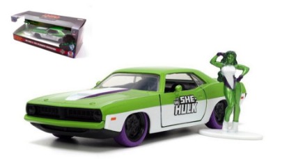 Immagine di PLYMOUTH BARRACUDA "THE SAVAGE SHE HULK" W/FIGURE GREEN/WHITE 1:32