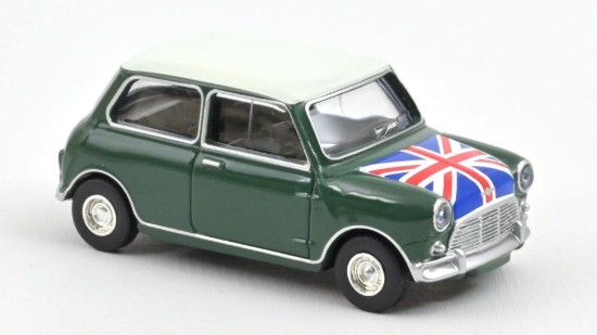 Immagine di MINI COOPER S 1964 ALMOND GREEN AND FLAG ON BONNET 1:54