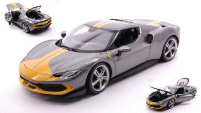 Immagine di FERRARI 296 GTB SILVER/YELLOW 1:18