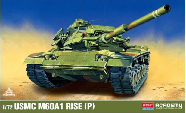 KIT MODELLINO MILITARE ACADEMY CARRO ARMATO USMC M60A1 RISE P 1:72