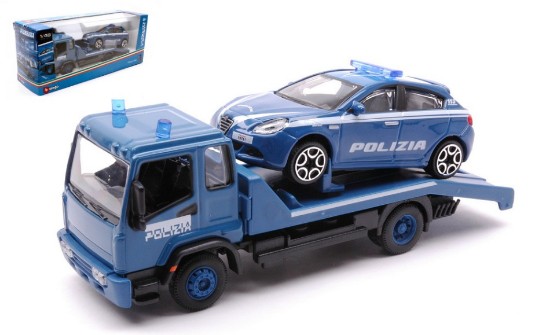 Immagine di ALFA ROMEO GIULIETTA POLIZIA SU CARRO ATTREZZI 1:43