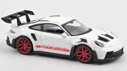 Immagine di PORSCHE 911 GT3 RS 2022 WHITE WITH RED STICKERS JET CAR 1:43