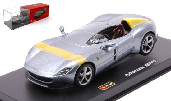 Immagine di FERRARI MONZA SP1 CONVERTIBLE SILVER/YELLOW SIGNATURE 1:43