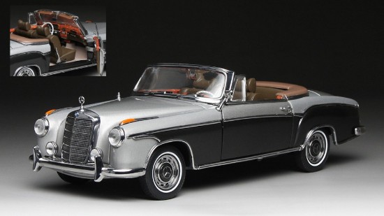 Immagine di MERCEDES 220 SE CABRIO 1960 GREY/DARK GREY 1:18