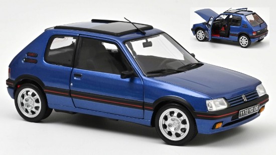 Immagine di PEUGEOT 205 GTi 1.9 WITH WINDOWROOF 1992 MIAMI BLUE 1:18
