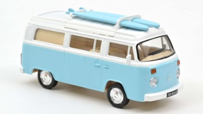 Immagine di VW COMBI T2b CAMPER VAN 1973 LIGHT BLUE JET-CAR 1:43 REPROD.