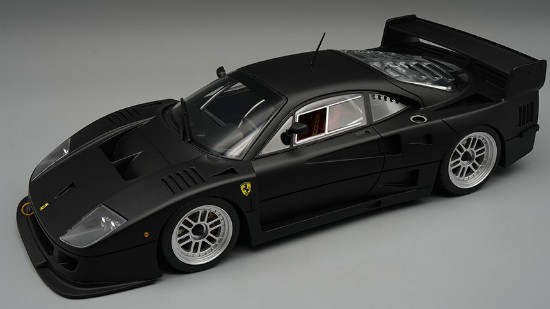 Immagine di FERRARI F40 LM 1996 PRESS VERSION MATT BLACK WITH BBS SILVER WHEELS 1:18