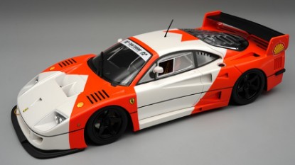 Immagine di FERRARI F40 LM 1996 RED/WHITE WITH BLACK WHEELS 1:18