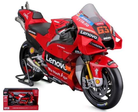 Immagine di DUCATI DESMOSEDICI N.63 WORLD CHAMPION MOTO GP 2022 PECCO BAGNAIA 1:6