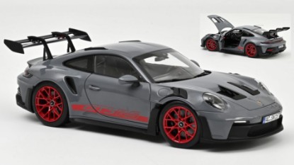 Immagine di PORSCHE 911 GT3 RS 2022 ARCTIC GREY & PYRO RED 1:18