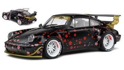 Immagine di PORSCHE 911 964 RWB AOKI BODYKIT 2021 BLACK RED 1:18