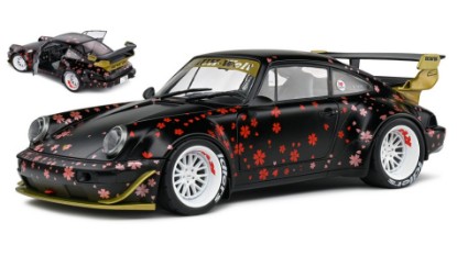 Immagine di PORSCHE 911 964 RWB AOKI BODYKIT 2021 BLACK RED 1:18