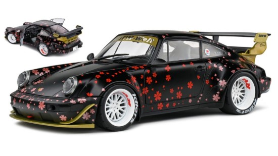 Immagine di PORSCHE 911 964 RWB AOKI BODYKIT 2021 BLACK RED 1:18