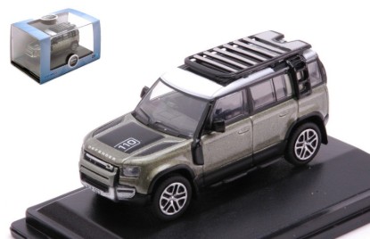 Immagine di NEW LAND ROVER DEFENDER 110 METALLIC GREEN W/WHITE ROOF 1:76