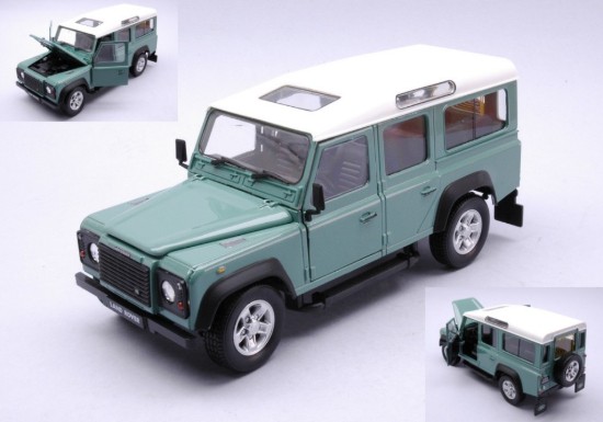 Immagine di LAND ROVER DEFENDER LIGHT GREEN W/WHITE ROOF 1:24