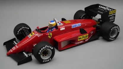 Immagine di FERRARI 156-85 1985 PRESS VERSION MICHELE ALBORETO W/DRIVER 1:18