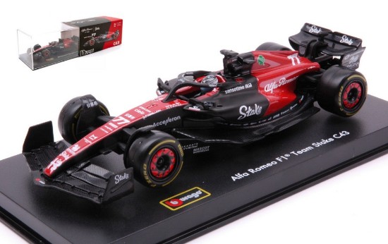 Immagine di ALFA ROMEO F1 C43 N.77 2023 VALTTERI BOTTAS SIGNATURE W/HELMET 1:43