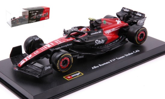 Immagine di ALFA ROMEO F1 C43 N.24 2023 GUANYU ZHOU SIGNATURE W/HELMET 1:43