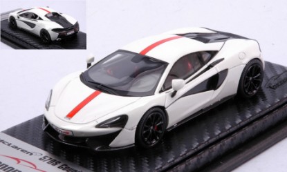 Immagine di MCLAREN 570S AVUS WHITE WITH RED STRIPE AND RED INSERT 2015 1:43