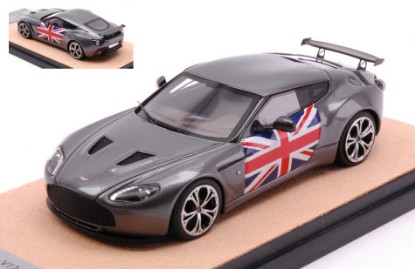 Immagine di ASTON MARTIN V12 ZAGATO 2012 SILVERGUN W/ENGLAND FLAG ED.LIM.PCS 10 1:43