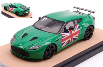 Immagine di ASTON MARTIN V12 ZAGATO 2012 GREEN W/ENGLISH FLAG ED.LIM.PCS 10 1:43
