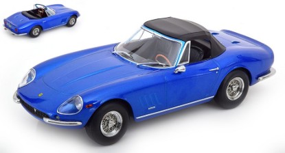 Immagine di FERRARI 275 GTB4 NART SPYDER REMOVABLE SOFT TOP 1967 METALLIC BLUE 1:18